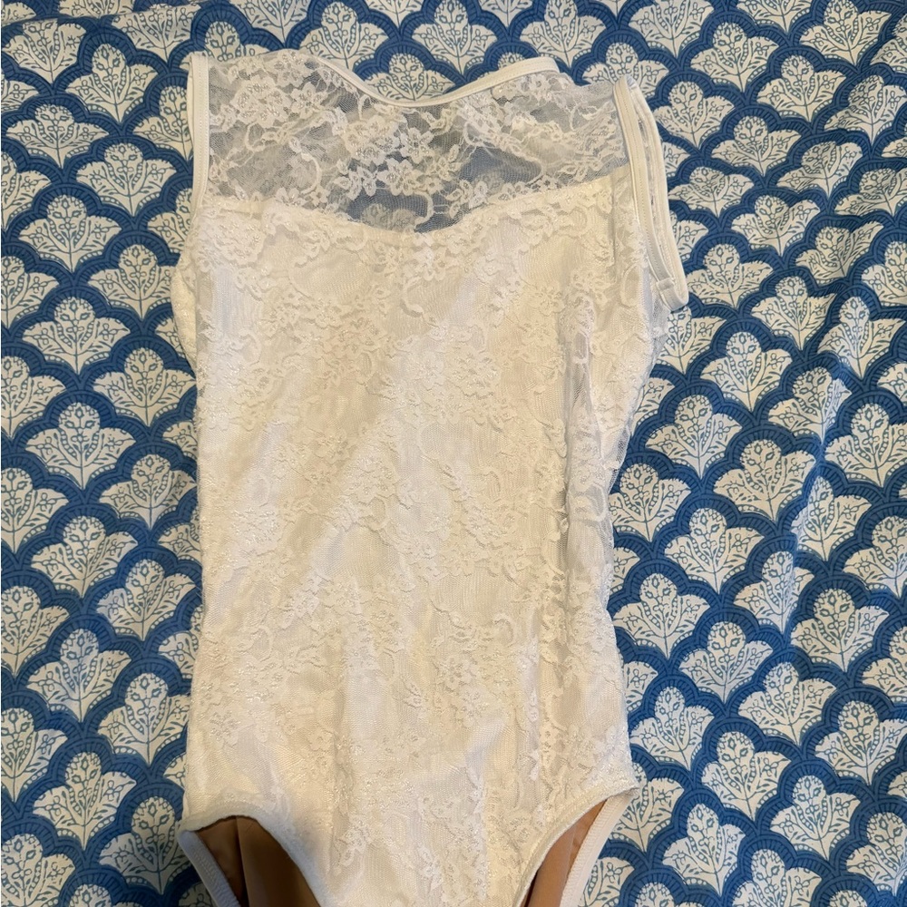 Baltogs leotard, adult xs, white lace